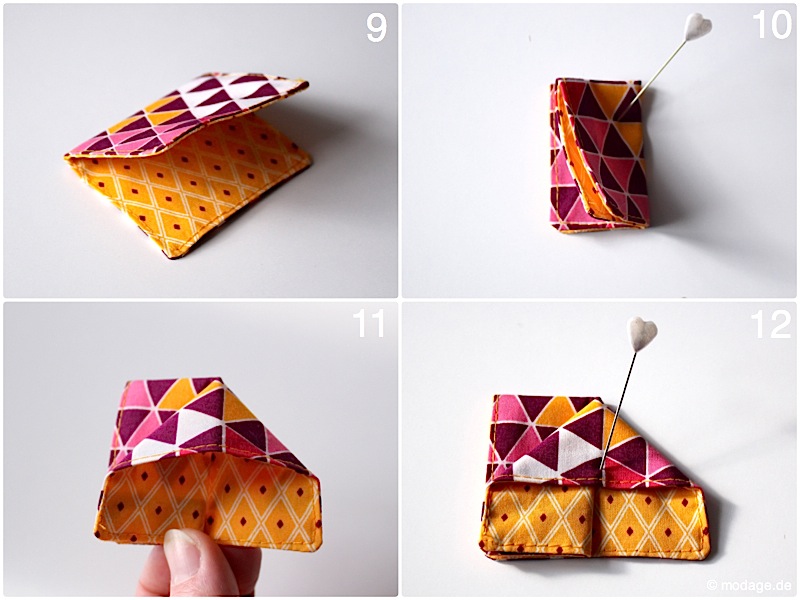 Origami Schmetterling aus Stoff Naehanleitung Stoffreste modage 7