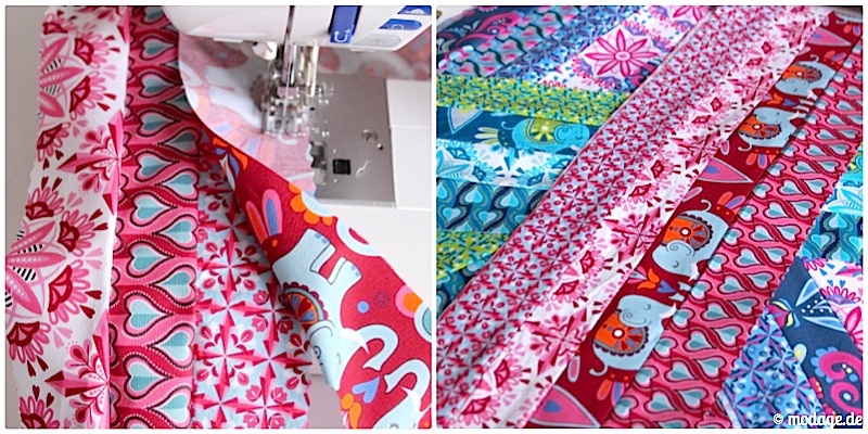 Jelly Rolls Quilt Hamburger Liebe Elephant Love Stoffe modage.de 1