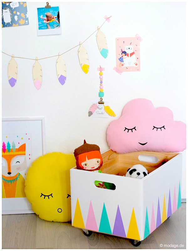 Farbenfrohe Kinderzimmer-Gestaltung selbstgemacht